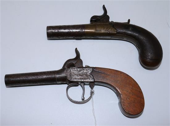Two 19th century pocket pistols